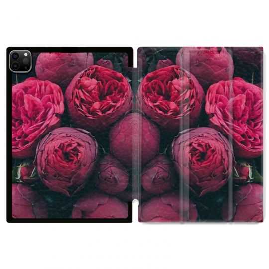 Housse Smart Cover pour Ipad 11 Pro 2020 Fleur Pivoine