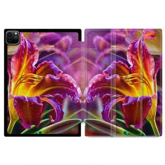 Housse Smart Cover pour Ipad 11 Pro 2020 Fleur Lys Color