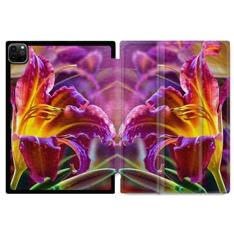 Housse Smart Cover pour Ipad 11 Pro 2020 Fleur Lys Color