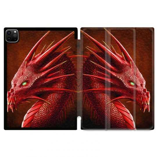 Housse Smart Cover pour Ipad 11 Pro 2020 Dragon Rouge