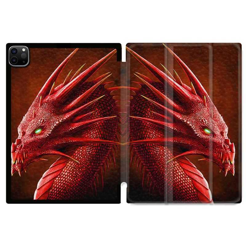 Housse Smart Cover pour Ipad 11 Pro 2020 Dragon Rouge