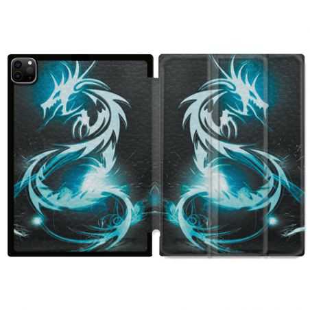 Housse Smart Cover pour Ipad 11 Pro 2020 Dragon Bleu