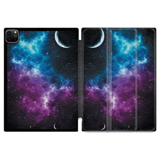 Housse Smart Cover pour Ipad 11 Pro 2020 Univers Bleu Violet