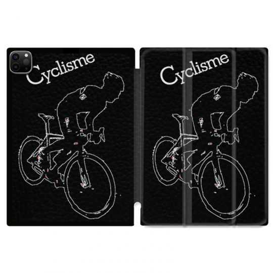 Housse Smart Cover pour Ipad 11 Pro 2020 Cyclisme Ombre Blanche