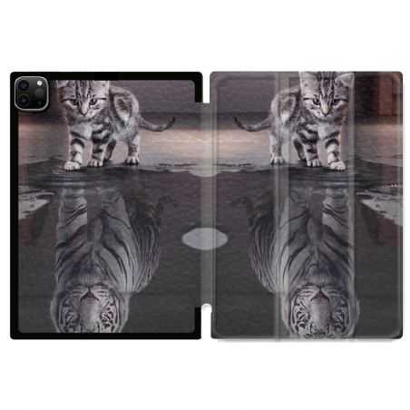 Housse Smart Cover pour Ipad 11 Pro 2020 Chat Reflet