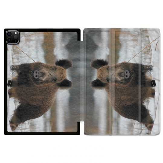Housse Smart Cover pour Ipad 11 Pro 2020 Chasse Sanglier Neige