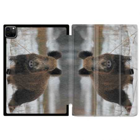 Housse Smart Cover pour Ipad 11 Pro 2020 Chasse Sanglier Neige