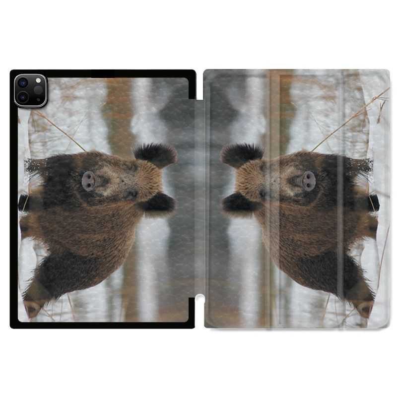 Housse Smart Cover pour Ipad 11 Pro 2020 Chasse Sanglier Neige