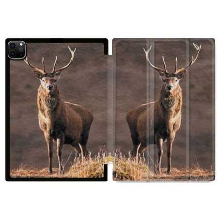 Housse Smart Cover pour Ipad 11 Pro 2020 Chasse Chevreuil Blanc