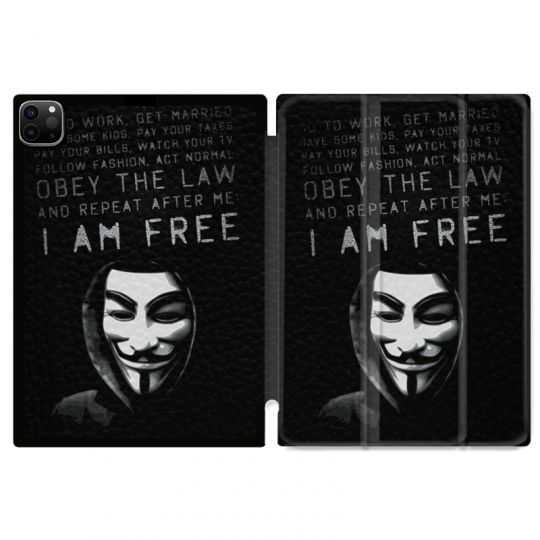 Housse Smart Cover pour Ipad 11 Pro 2020 Anonymous I am free