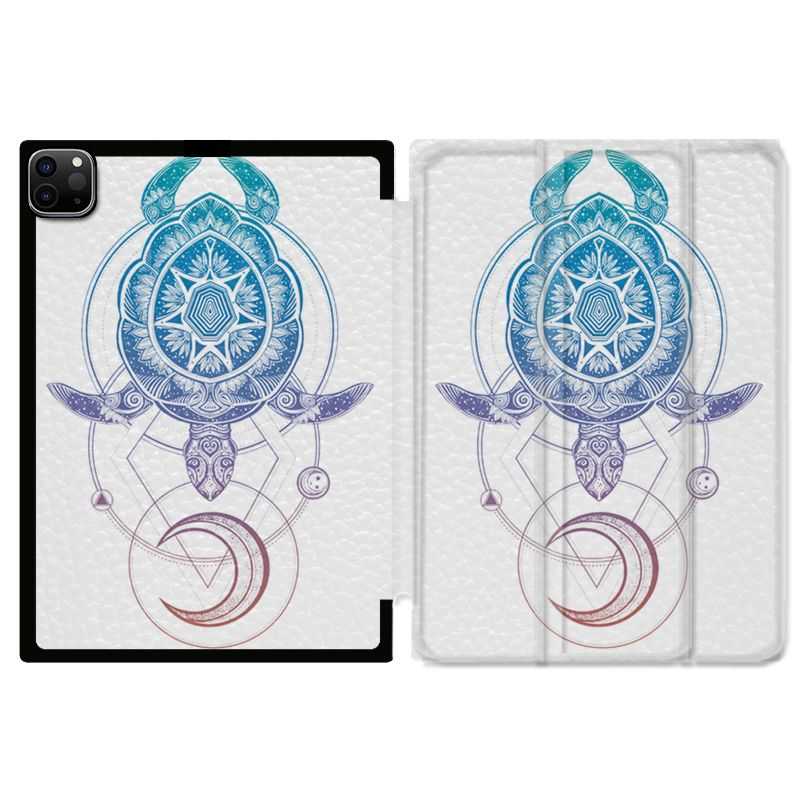 Housse Smart Cover pour Ipad 11 Pro 2020 Animaux Maori Tortue Color