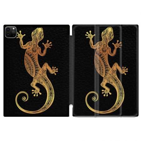 Housse Smart Cover pour Ipad 11 Pro 2020 Animaux Maori Lezard Noir