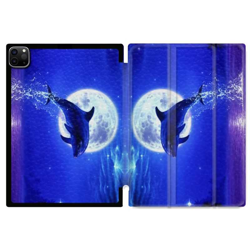 Housse Smart Cover pour Ipad 11 Pro 2020 Dauphin Lune