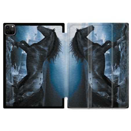 Housse Smart Cover pour Ipad 11 Pro 2020 Cheval Noir