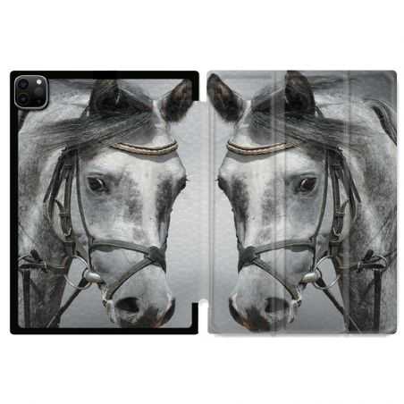 Housse Smart Cover pour Ipad 11 Pro 2020 Cheval Blanc