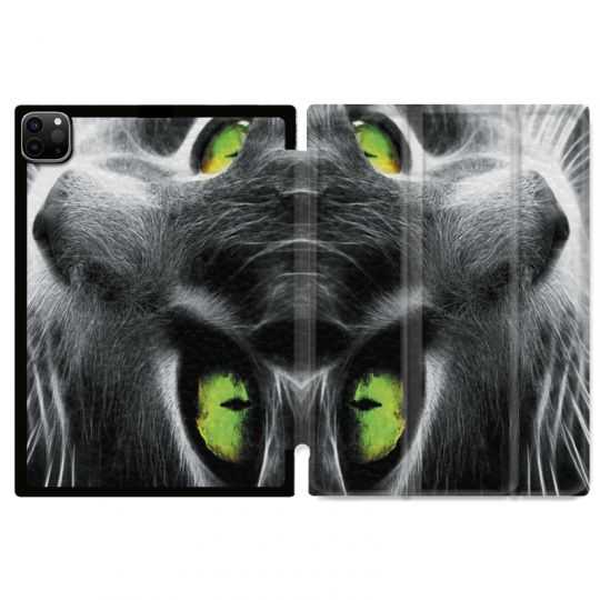 Housse Smart Cover pour Ipad 11 Pro 2020 Chat Vert