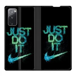 Housse Cuir Portefeuille Pour Samsung Galaxy S20 FE / S20FE Nike Just Do It