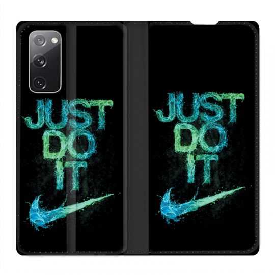 Housse Cuir Portefeuille Pour Samsung Galaxy S20 FE / S20FE Nike Just Do It