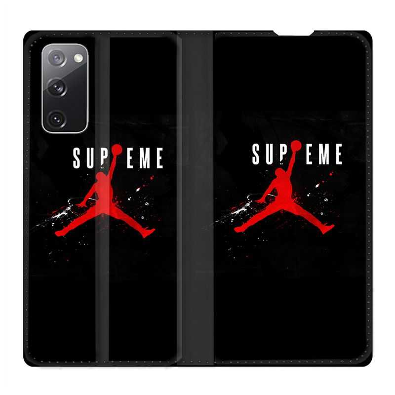 Housse Cuir Portefeuille Pour Samsung Galaxy S20 FE / S20FE Jordan Supreme Noir