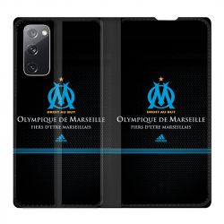 Housse Cuir Portefeuille Pour Samsung Galaxy S20 FE / S20FE Olympique Marseille OM Fier etre Marseillais