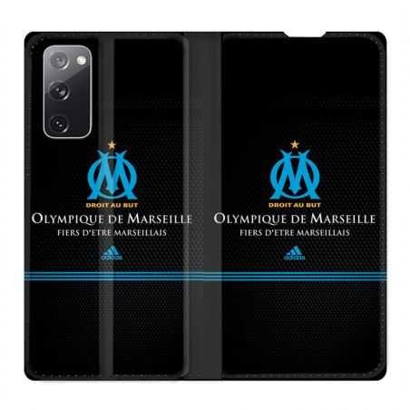 Housse Cuir Portefeuille Pour Samsung Galaxy S20 FE / S20FE Olympique Marseille OM Fier etre Marseillais
