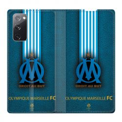 Housse Cuir Portefeuille Pour Samsung Galaxy S20 FE / S20FE Olympique Marseille OM Bande