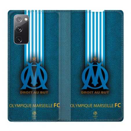 Housse Cuir Portefeuille Pour Samsung Galaxy S20 FE / S20FE Olympique Marseille OM Bande