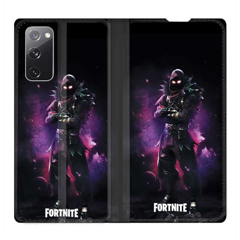 Housse Cuir Portefeuille Pour Samsung Galaxy S20 FE / S20FE Fortnite Raven
