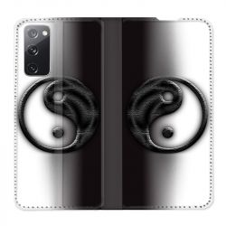 Housse Cuir Portefeuille Pour Samsung Galaxy S20 FE / S20FE Yin Yang 3d