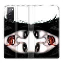 Housse Cuir Portefeuille Pour Samsung Galaxy S20 FE / S20FE Vampire Blanc