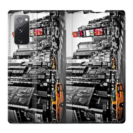 Housse Cuir Portefeuille Pour Samsung Galaxy S20 FE / S20FE Amerique USA New York Taxi