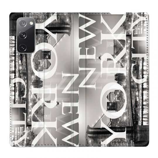Housse Cuir Portefeuille Pour Samsung Galaxy S20 FE / S20FE Amerique USA New York
