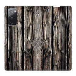 Housse Cuir Portefeuille Pour Samsung Galaxy S20 FE / S20FE Texture Bois