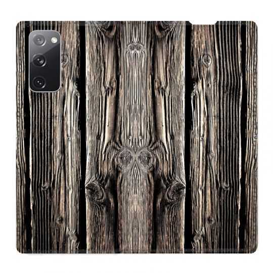 Housse Cuir Portefeuille Pour Samsung Galaxy S20 FE / S20FE Texture Bois