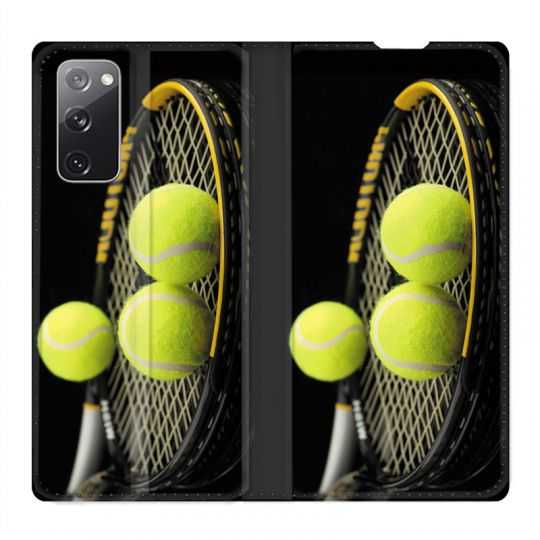 Housse Cuir Portefeuille Pour Samsung Galaxy S20 FE / S20FE Tennis Balls