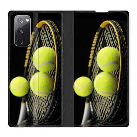 Housse Cuir Portefeuille Pour Samsung Galaxy S20 FE / S20FE Tennis Balls