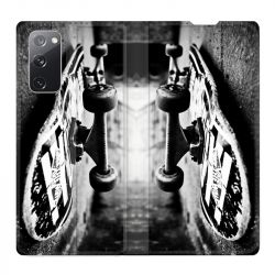 Housse Cuir Portefeuille Pour Samsung Galaxy S20 FE / S20FE Skate Vintage