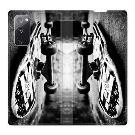 Housse Cuir Portefeuille Pour Samsung Galaxy S20 FE / S20FE Skate Vintage