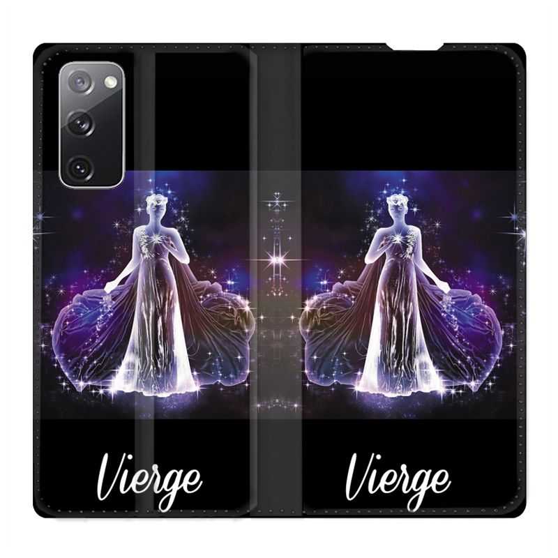 Housse Cuir Portefeuille Pour Samsung Galaxy S20 FE / S20FE Signe Zodiaque 2 Vierge