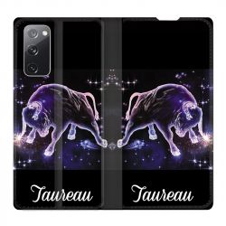Housse Cuir Portefeuille Pour Samsung Galaxy S20 FE / S20FE Signe Zodiaque 2 Taureau