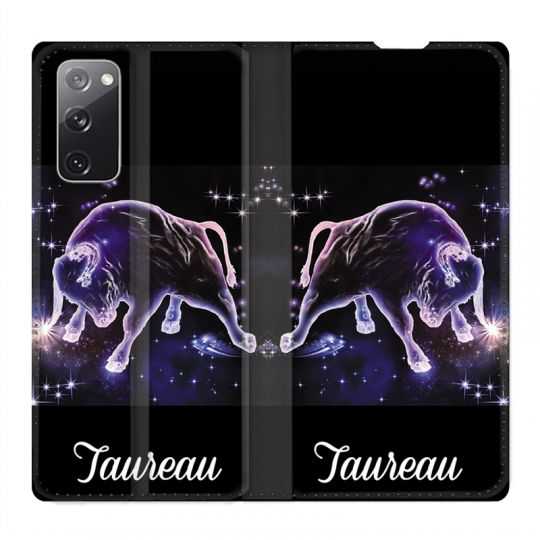 Housse Cuir Portefeuille Pour Samsung Galaxy S20 FE / S20FE Signe Zodiaque 2 Taureau