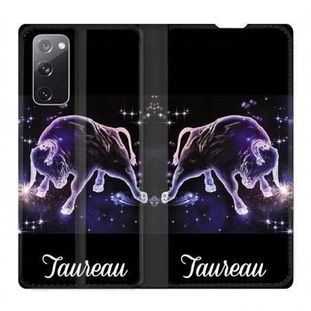 Housse Cuir Portefeuille Pour Samsung Galaxy S20 FE / S20FE Signe Zodiaque 2 Taureau