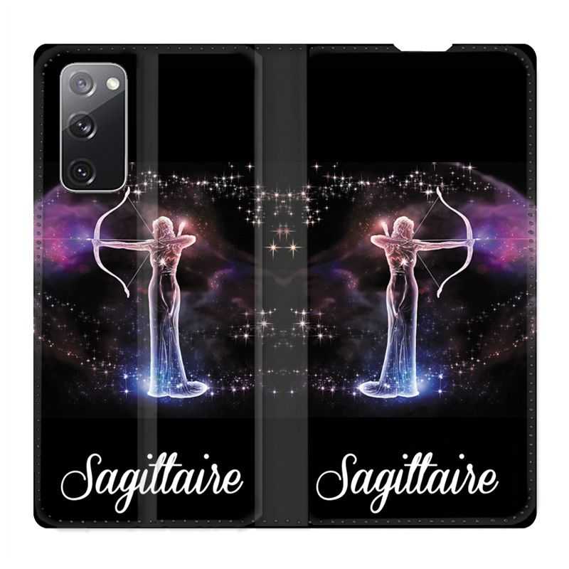 Housse Cuir Portefeuille Pour Samsung Galaxy S20 FE / S20FE Signe Zodiaque 2 Sagittaire