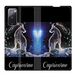 Housse Cuir Portefeuille Pour Samsung Galaxy S20 FE / S20FE Signe Zodiaque 2 Capricorne