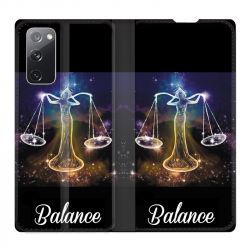 Housse Cuir Portefeuille Pour Samsung Galaxy S20 FE / S20FE Signe Zodiaque 2 Balance