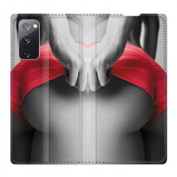 Housse Cuir Portefeuille Pour Samsung Galaxy S20 FE / S20FE Sexy Tanga Rouge