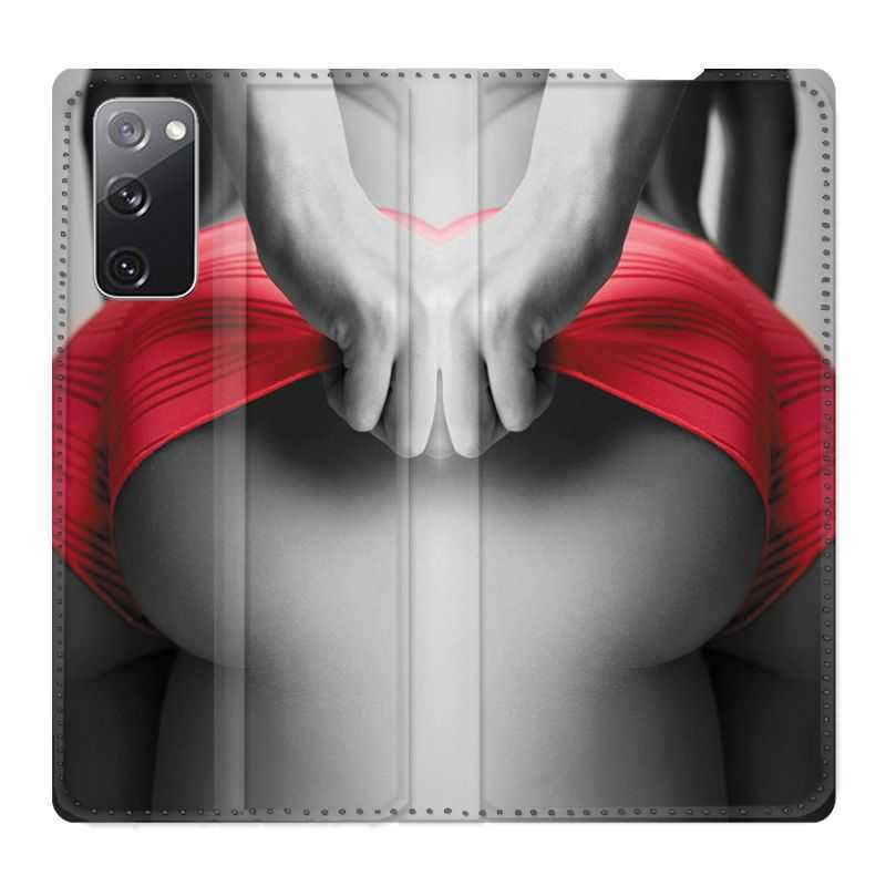 Housse Cuir Portefeuille Pour Samsung Galaxy S20 FE / S20FE Sexy Tanga Rouge