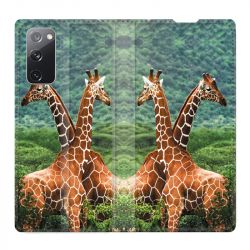 Housse Cuir Portefeuille Pour Samsung Galaxy S20 FE / S20FE Savane Girafe Duo