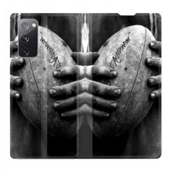 Housse Cuir Portefeuille Pour Samsung Galaxy S20 FE / S20FE Rugby Ballon Vintage