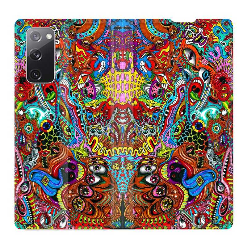 Housse Cuir Portefeuille Pour Samsung Galaxy S20 FE / S20FE Psychedelic Yeux